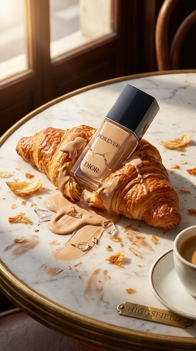 Croissant chaos meets couture complexion — NB2 obeyed the prompt with insane realism