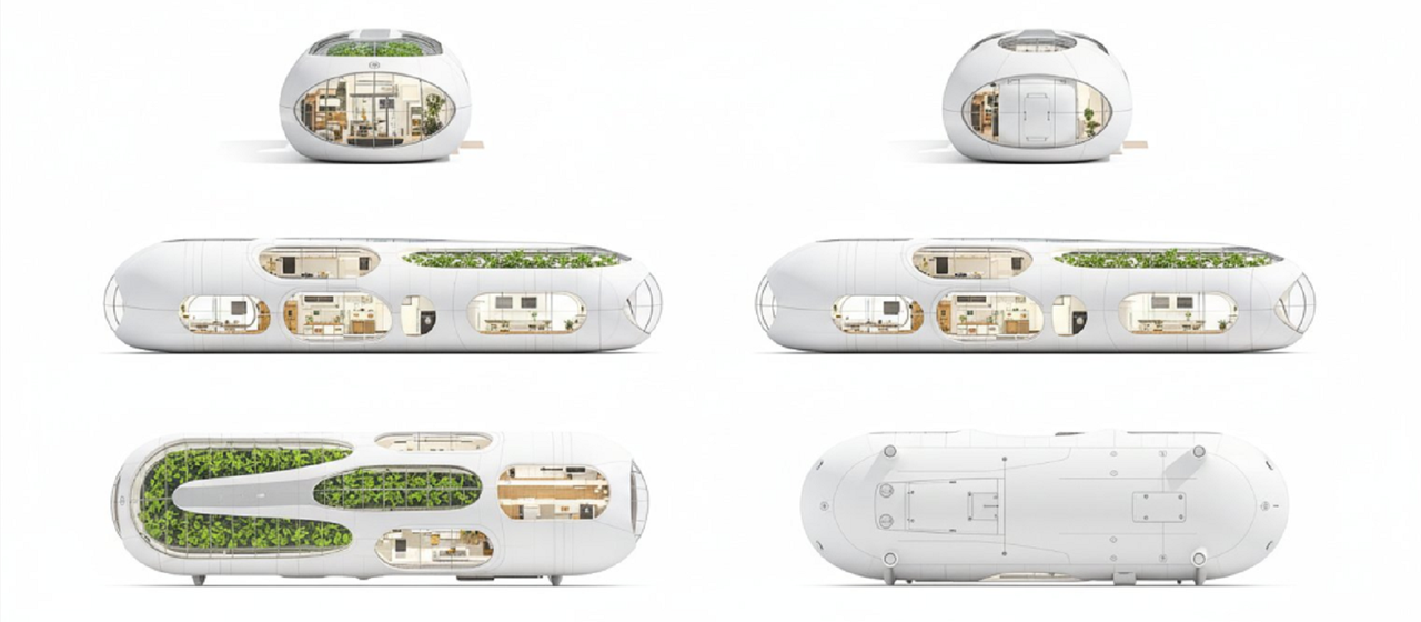 Generate the Front, Rear, Left, Right, Top, Bottom views on white. Evenly spaced. Consistent subject. Isometric Perspective Equivalence.