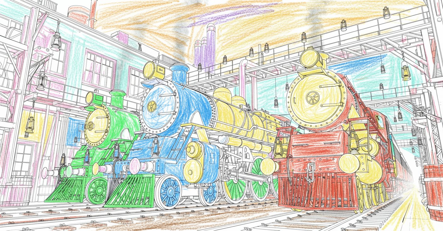 Make the uploaded picture book look as if it was drawn by a five-year-old child.